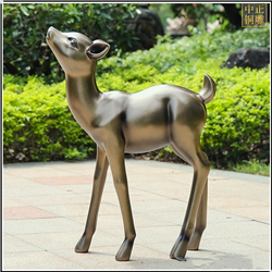 鑄銅關公 小鹿雕塑定制