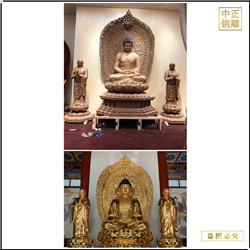 鑄銅關公 大型寺廟釋迦牟尼佛雕像