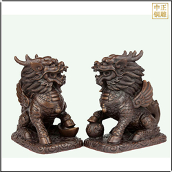 小型銅麒麟制作廠家 小型銅麒麟制作廠家