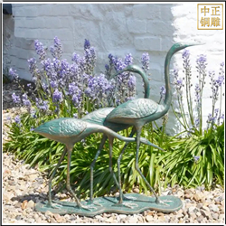 鑄銅關公 純銅仙鶴銅雕塑