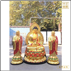 鑄銅關(guān)公 貼金釋迦牟尼佛像價錢