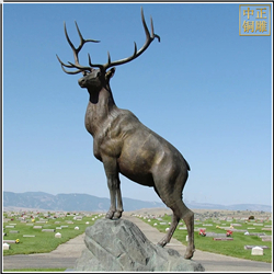 鑄銅關(guān)公 定制銅鹿雕塑