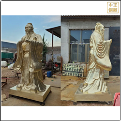 大型純黃銅孔子雕塑 大型純黃銅孔子雕塑