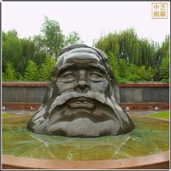 鑄銅關公 仿銅孔子頭像雕塑