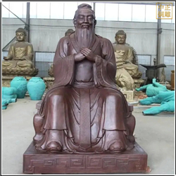 鑄銅關公 孔子雙手合十坐像