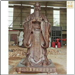 鑄銅關公 贈母校孔子銅雕塑定制