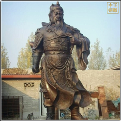鑄銅關公 站像大型捋胡子關公雕像鑄造