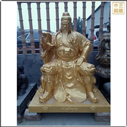 鑄銅關公 坐式黃銅關公像鑄造