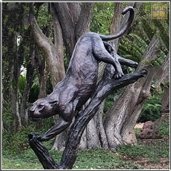 鑄銅關(guān)公 大型豹子景觀雕塑定制