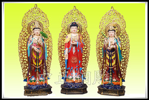 銅西方三圣雕塑 銅西方三圣雕塑