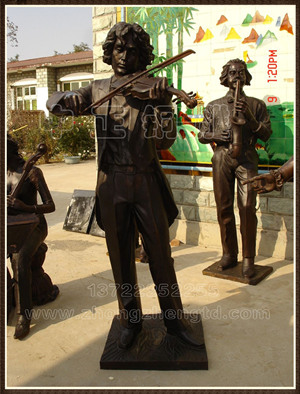 小提琴師銅雕塑 小提琴師銅雕塑