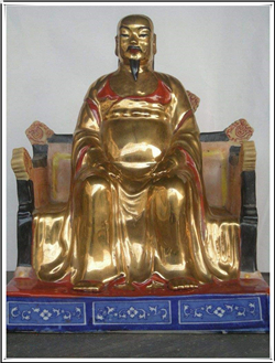 來圖定做貼金真武大帝雕塑 來圖定做貼金真武大帝雕塑