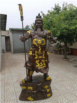 立式關(guān)公銅雕塑 立式關(guān)公銅雕塑