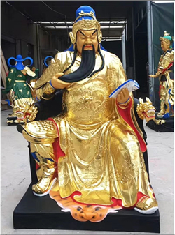 坐式關公雕塑 坐式關公雕塑