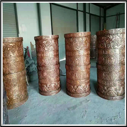 轉經筒鍛銅雕塑 轉經筒鍛銅雕塑